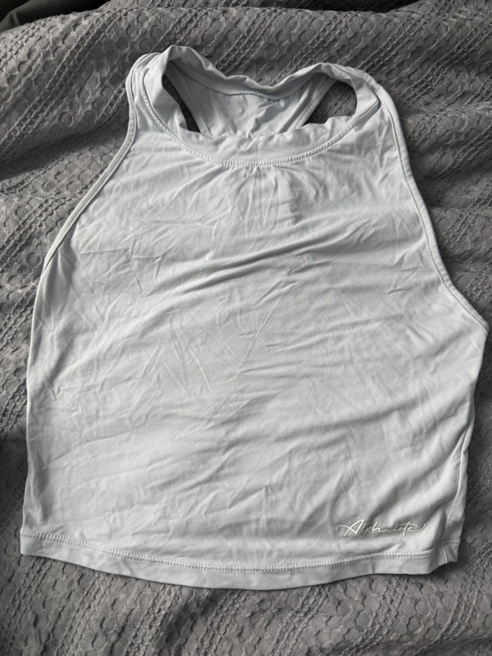 Alphalete White Crop Tank Top